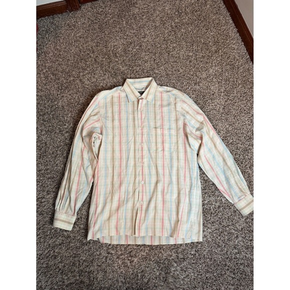 Ermenegildo Zegna Other - Ermenegildo Zegna Mens M Striped Button Down Shirt Long Sleeve Cotton Turkey